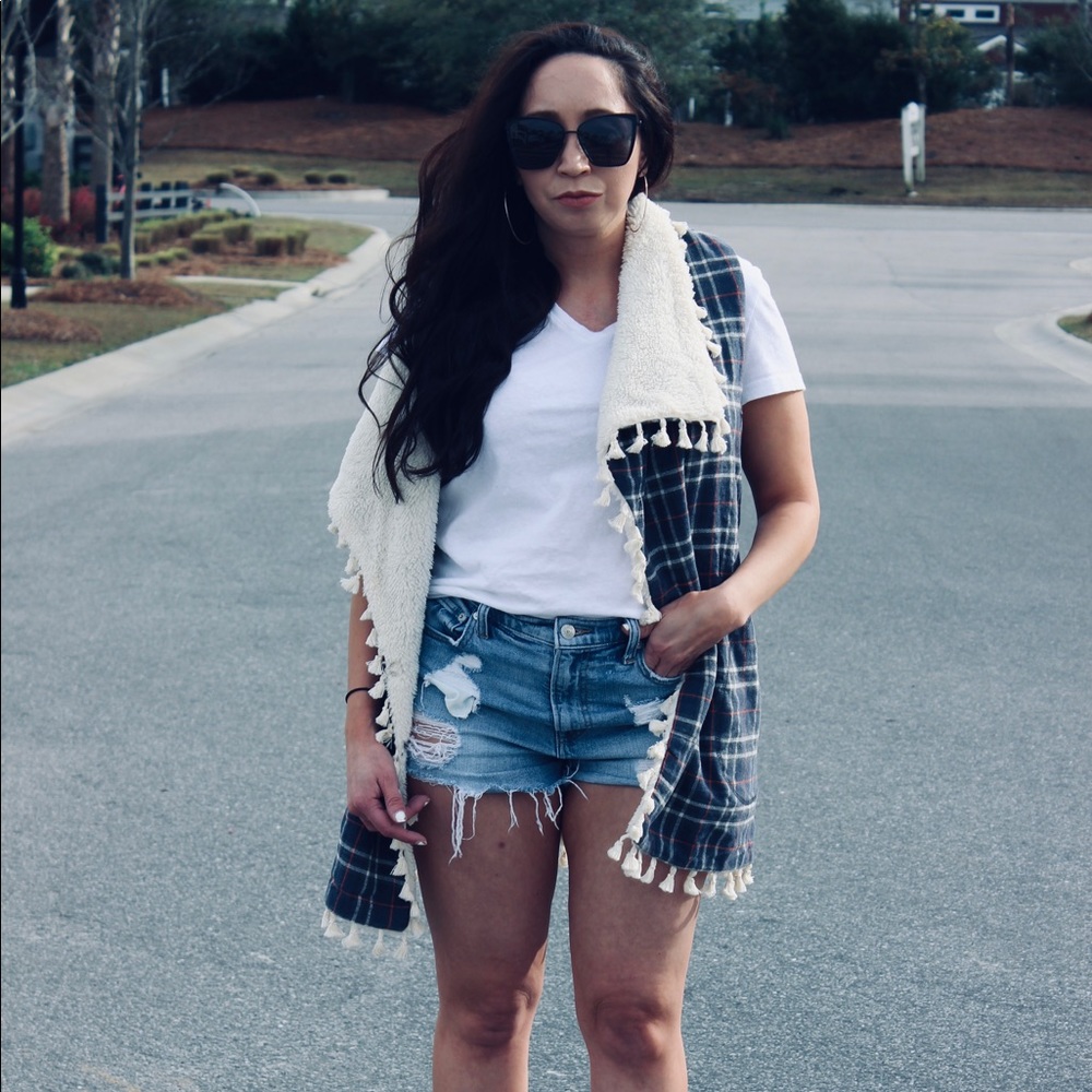 Soft plaid Vest